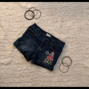 Jean floral print shorts!